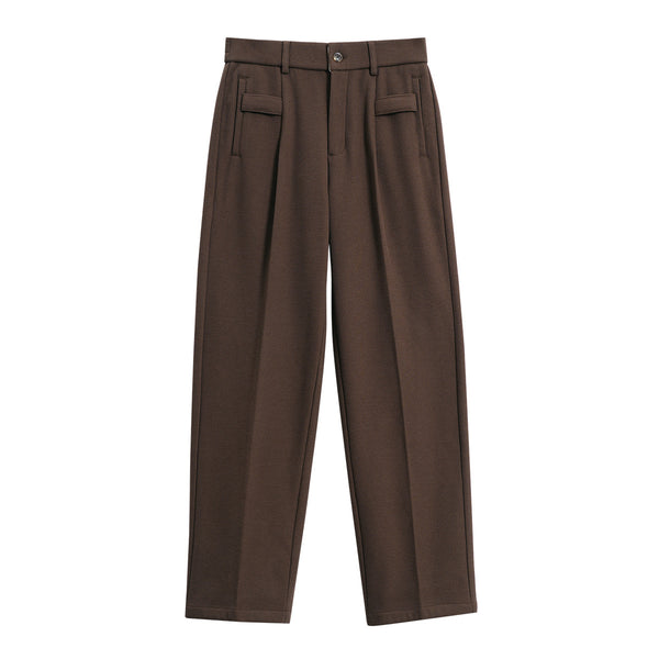 The London Woolen Straight Trousers
