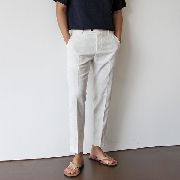 The Amalfi Cropped Linen Trousers